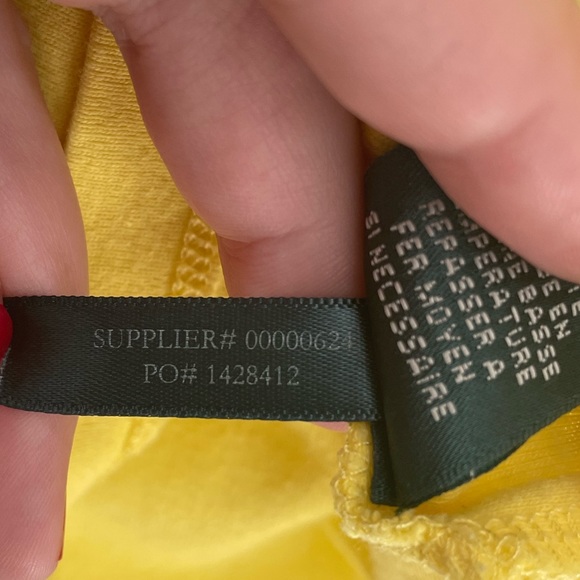 Lauren Ralph Lauren Bright yellow top with gold button detail Size Large - Picture 11 of 12